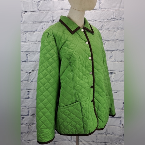NWT Vintage 90s Joan Rivers Women's Quilted Jacket Coat Green Size XL - Picture 10 of 16